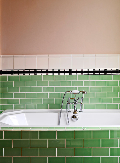 ideas for encaustic cement tile in a bathroom